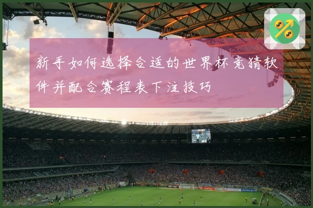 新手如何选择合适的世界杯竞猜软件并配合赛程表下注技巧